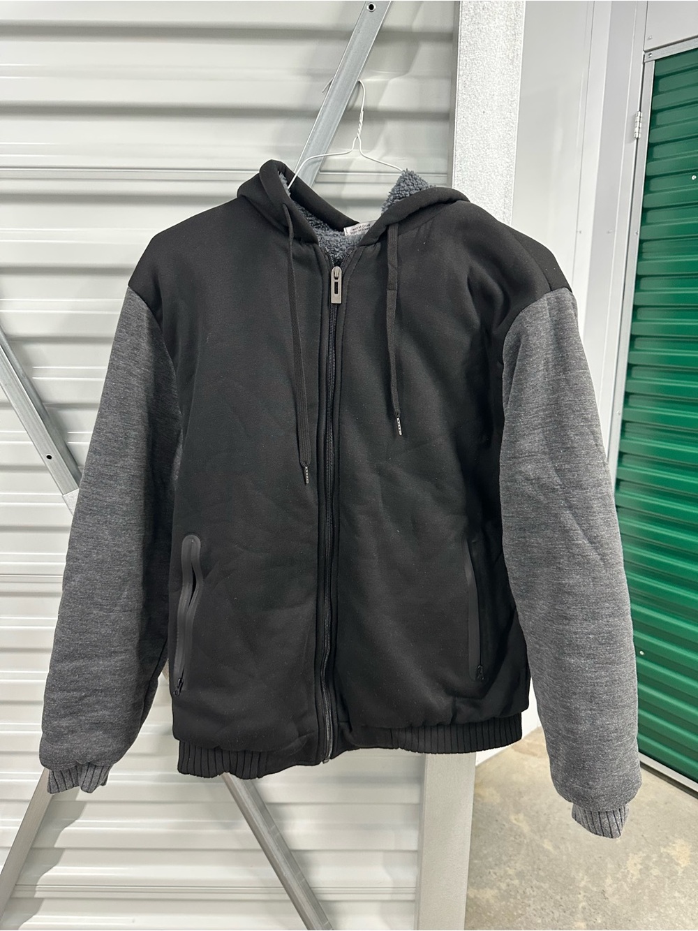 Geek lighting Black and Gray Two-Tone Zip Hoodie